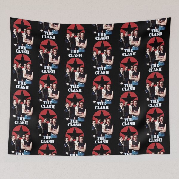 Item preview, The Clash Retro Punk Rock Band Red Star Tribute designed and sold by MindrootEchoart.