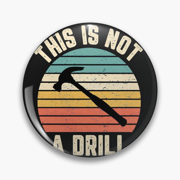 Item preview, This Is Not A Drill Retro Hammer Sunset Tool designed and sold by DoodleVerseDark.
