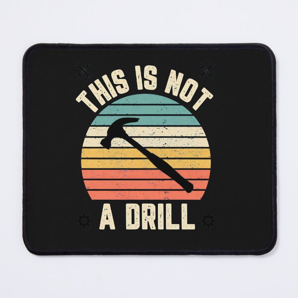 Item preview, This Is Not A Drill Retro Hammer Sunset Tool designed and sold by DoodleVerseDark.
