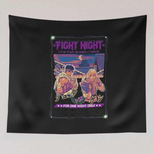 Item preview, Retro Fighting Night at the Castle Poster  designed and sold by DoodleVerseDark.