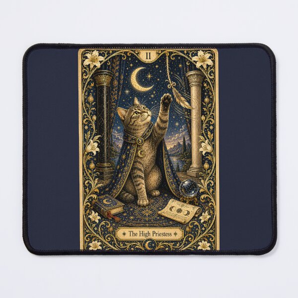 Item preview, The High Priestess Feline Wisdom Tarot Card designed and sold by thelivingrp.