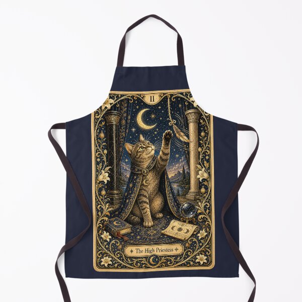 Item preview, The High Priestess Feline Wisdom Tarot Card designed and sold by thelivingrp.