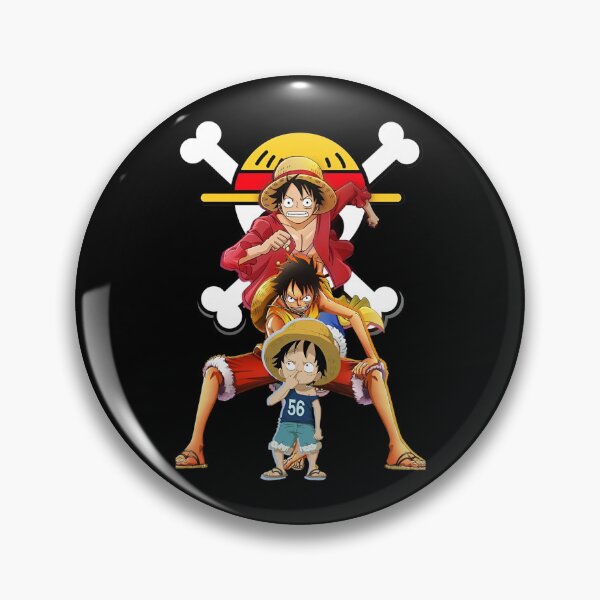 Item preview, Luffy Evolution Retro Anime Straw Hat Jolly Roger designed and sold by MindrootEchoart.