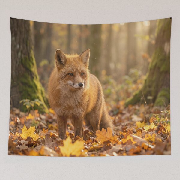 Item preview, Enchanted Red Fox in Autumn Forest Sunbeams designed and sold by Natural life.