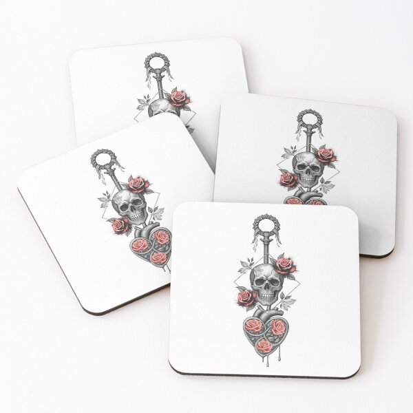 Item preview, Unlock the darkness // gothic rose & skull skeletal key designed and sold by Creativ_Design.