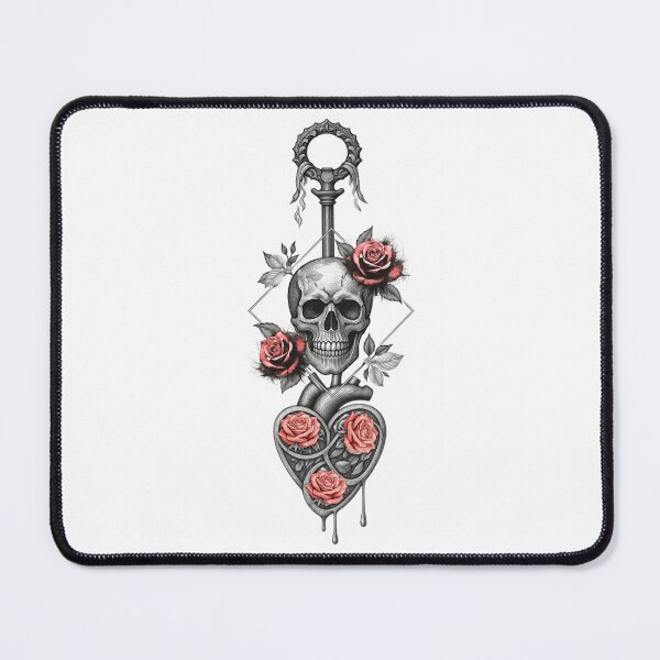 Item preview, Unlock the darkness // gothic rose & skull skeletal key designed and sold by Creativ_Design.