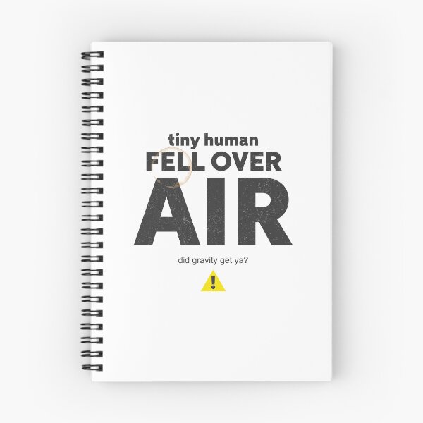 Item preview, Tiny Human Fell Over Air Funny Daycare Teacher Design Black Version designed and sold by The Sticky Clipboard.