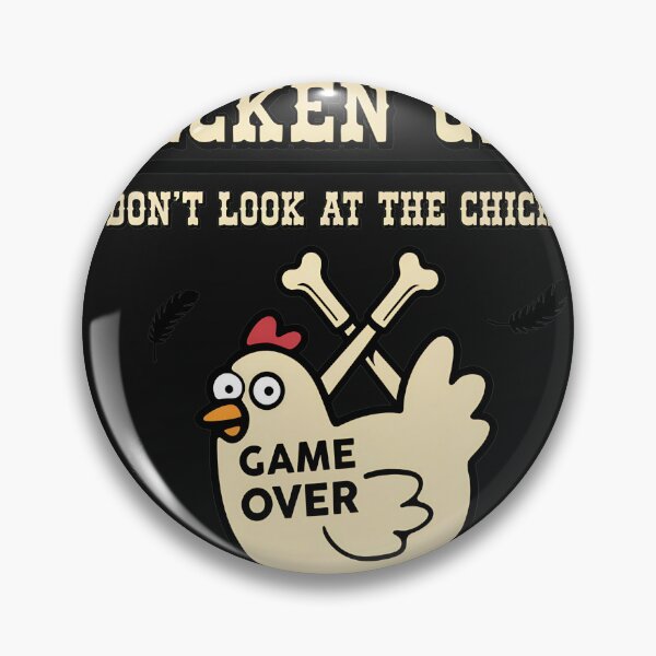 Item preview, Chicken Game Over Funny Bird Humor designed and sold by folk-4-arts.