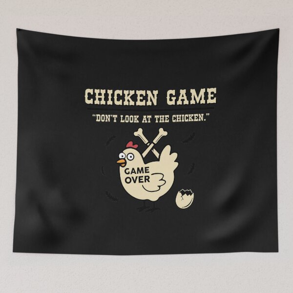 Item preview, Chicken Game Over Funny Bird Humor designed and sold by folk-4-arts.