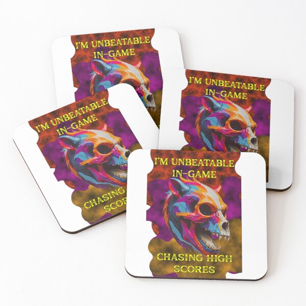 Item preview, Im Unbeatable In Game Chasing High Scores Colorful Bear Skull designed and sold by Animalloveus.