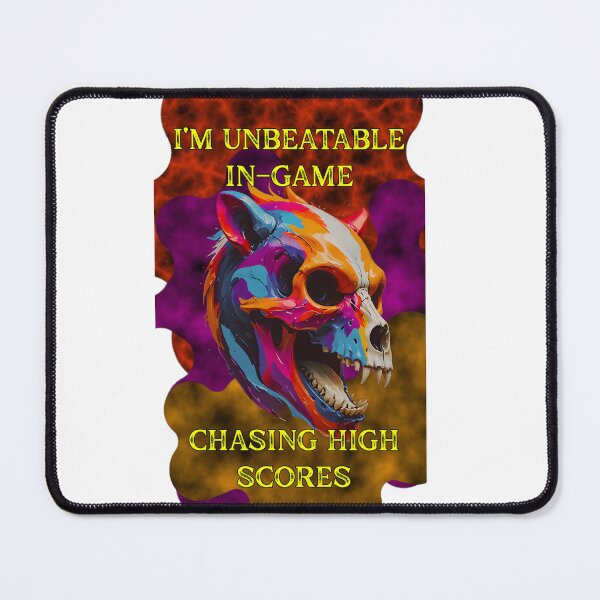 Item preview, Im Unbeatable In Game Chasing High Scores Colorful Bear Skull designed and sold by Animalloveus.