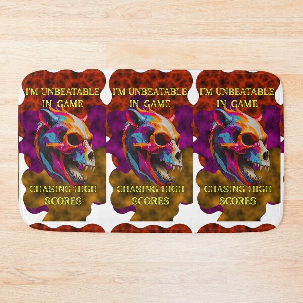 Item preview, Im Unbeatable In Game Chasing High Scores Colorful Bear Skull designed and sold by Animalloveus.