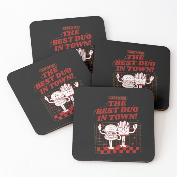 Item preview, The Best Duo In Town Burger Fries Friendship designed and sold by folk-4-arts.