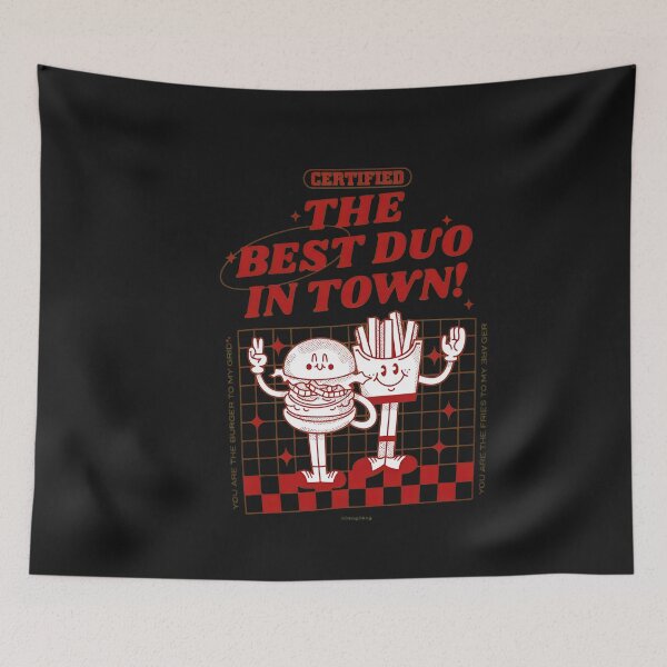 Item preview, The Best Duo In Town Burger Fries Friendship designed and sold by folk-4-arts.