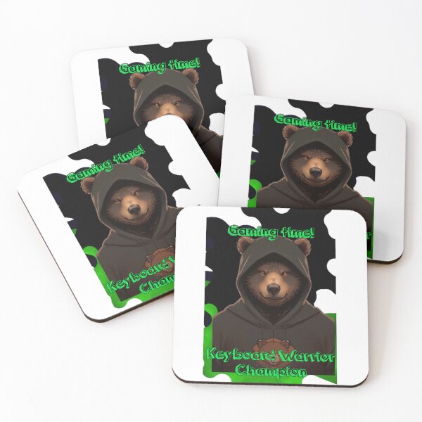 Item preview, Gaming Time Keyboard Warrior Champion Hoodie Bear Mascot designed and sold by Animalloveus.