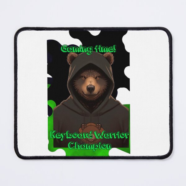 Item preview, Gaming Time Keyboard Warrior Champion Hoodie Bear Mascot designed and sold by Animalloveus.