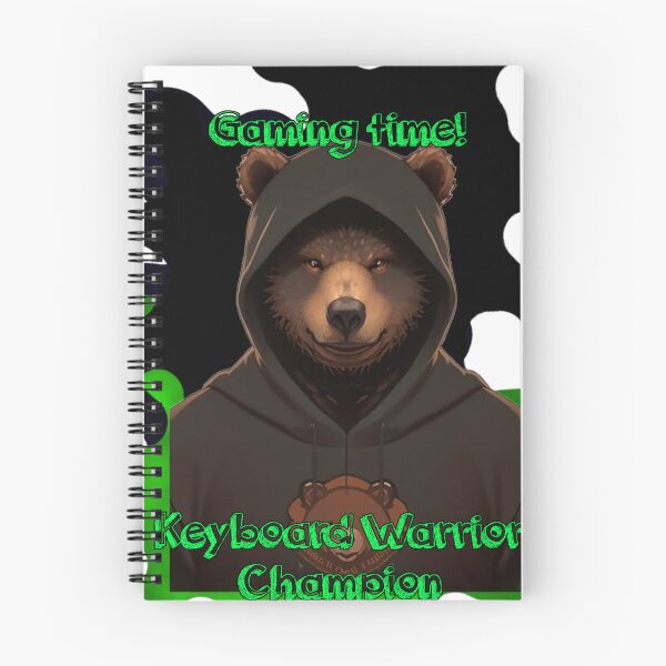 Item preview, Gaming Time Keyboard Warrior Champion Hoodie Bear Mascot designed and sold by Animalloveus.