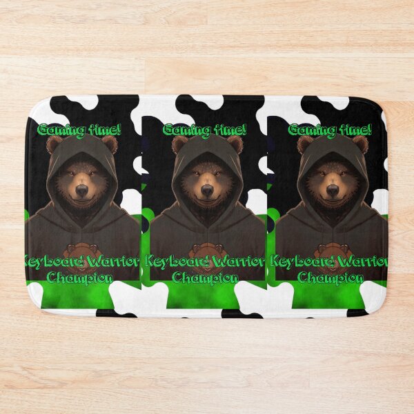 Item preview, Gaming Time Keyboard Warrior Champion Hoodie Bear Mascot designed and sold by Animalloveus.