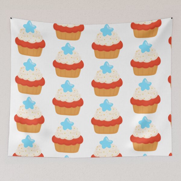 Item preview, Patriotic 4th of July Cupcake with Red White Blue Frosting and Star Topper⁠ designed and sold by Teenidesign .