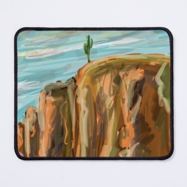 Item preview, Deep Blue Canyon – Digital Painting of Ochre Cliffs and Wild River designed and sold by Keltoi-art.