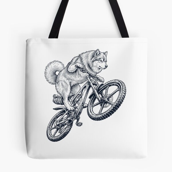 Item preview, Vintage Finnish Lapphund Riding Bicycle Cycling Bike Dog Lover designed and sold by TerryConnells.