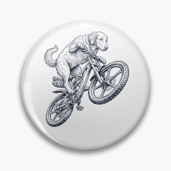Item preview, Vintage Flat Coated Retriever Riding Bicycle Cycling Bike Dog Lover designed and sold by TerryConnells.