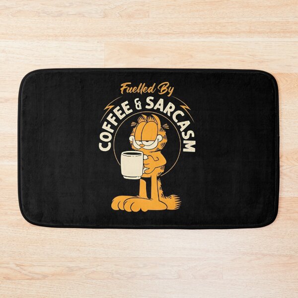Item preview, Garfield Fuelled By Coffee And Sarcasm Retro Cat designed and sold by MindrootEchoart.
