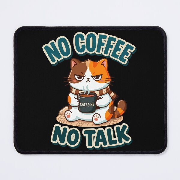 Item preview, No Coffee No Talk Grumpy Cat Kawaii Aesthetic T-Shirt designed and sold by DarojadNR.