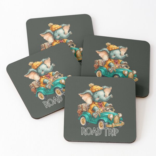 Item preview, Vintage Elephant Roadtrip Adventure designed and sold by All About DigiCraft by Fedelina.