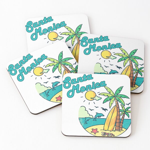 Item preview, Santa Monica Beach Retro Vintage Summer Surf Design designed and sold by DonnaRaine.