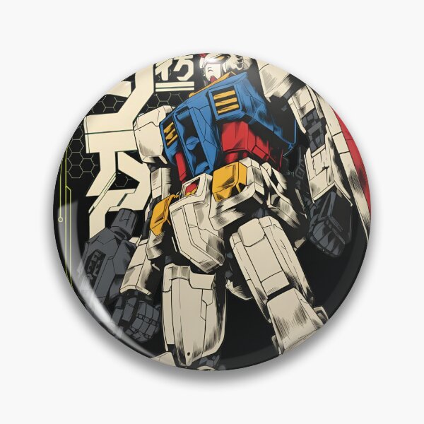 Item preview, Retro Grunge Japanese Mecha Warrior Pose designed and sold by folk-4-arts.