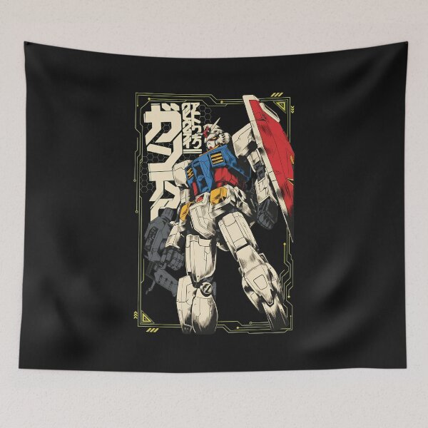 Item preview, Retro Grunge Japanese Mecha Warrior Pose designed and sold by folk-4-arts.