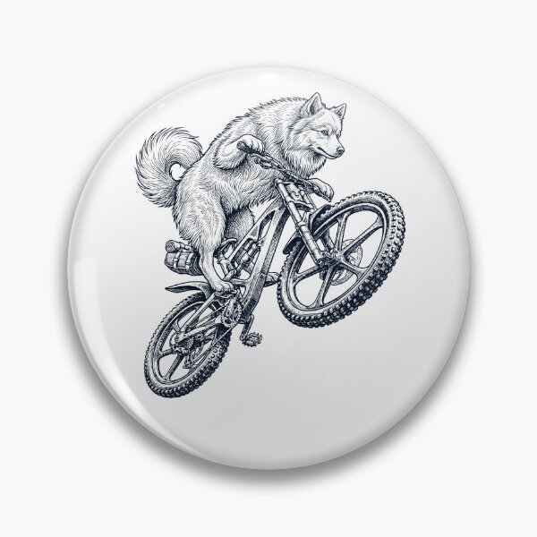 Item preview, Vintage German Spitz Riding Bicycle Cycling Bike Dog Lover designed and sold by TerryConnells.