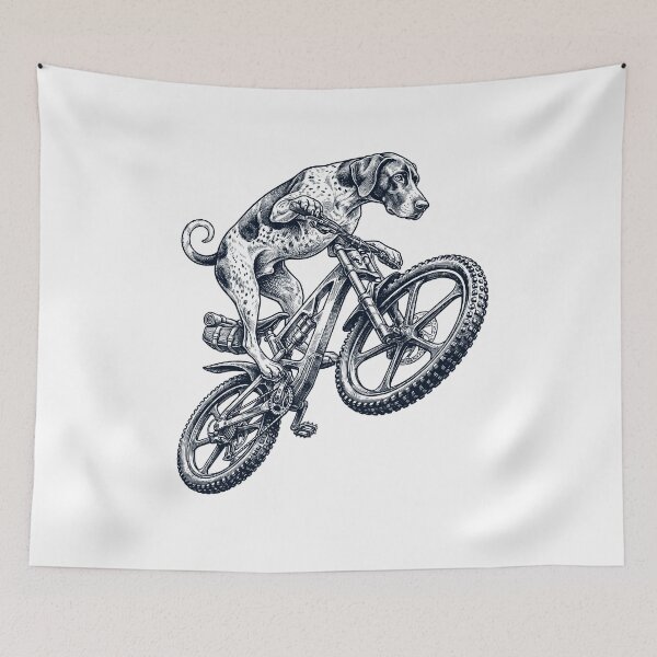 Item preview, Vintage German Shorthaired Pointer Riding Bicycle Cycling Bike Dog Lover designed and sold by TerryConnells.