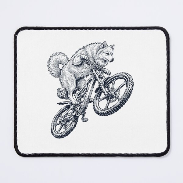 Item preview, Vintage German Spitz Riding Bicycle Cycling Bike Dog Lover designed and sold by TerryConnells.