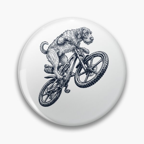 Item preview, Vintage German Wirehaired Pointer Riding Bicycle Cycling Bike Dog Lover designed and sold by TerryConnells.