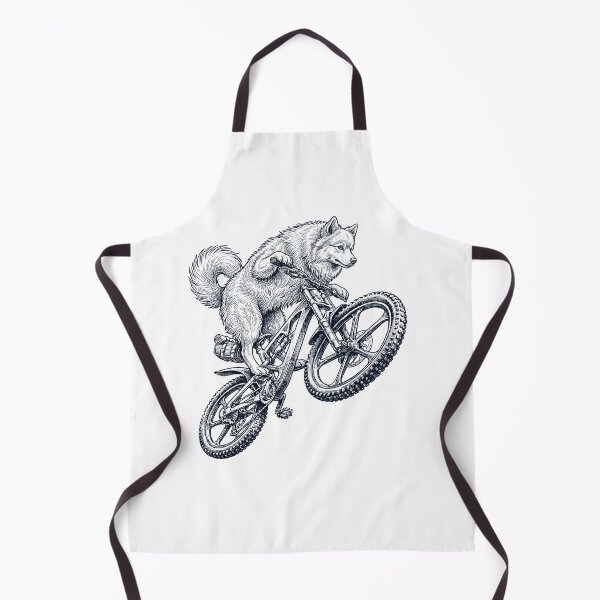 Item preview, Vintage German Spitz Riding Bicycle Cycling Bike Dog Lover designed and sold by TerryConnells.