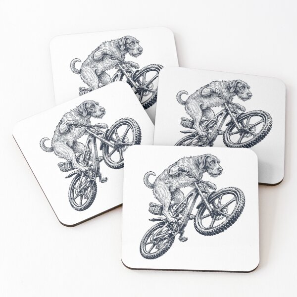 Item preview, Vintage German Wirehaired Pointer Riding Bicycle Cycling Bike Dog Lover designed and sold by TerryConnells.