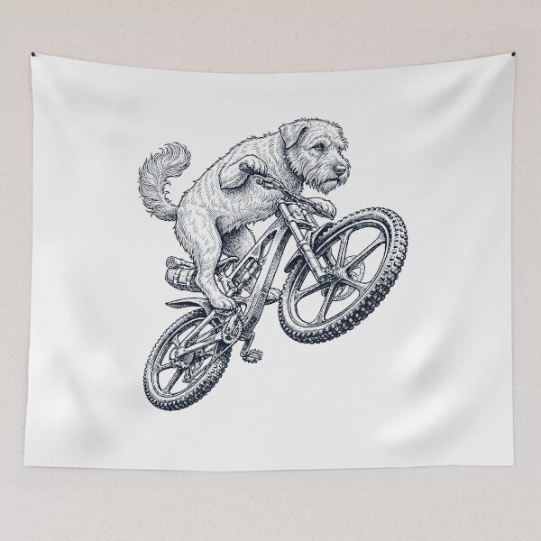 Item preview, Vintage Glen of Imaal Terrier Riding Bicycle Cycling Bike Dog Lover designed and sold by TerryConnells.