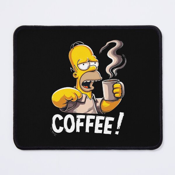 Item preview, Homer Simpson Sleepy Coffee Lover Retro Cartoon designed and sold by MindrootEchoart.
