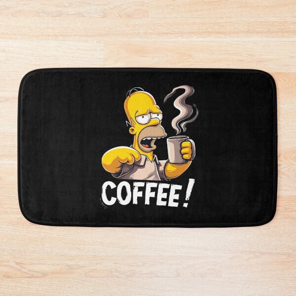 Item preview, Homer Simpson Sleepy Coffee Lover Retro Cartoon designed and sold by MindrootEchoart.