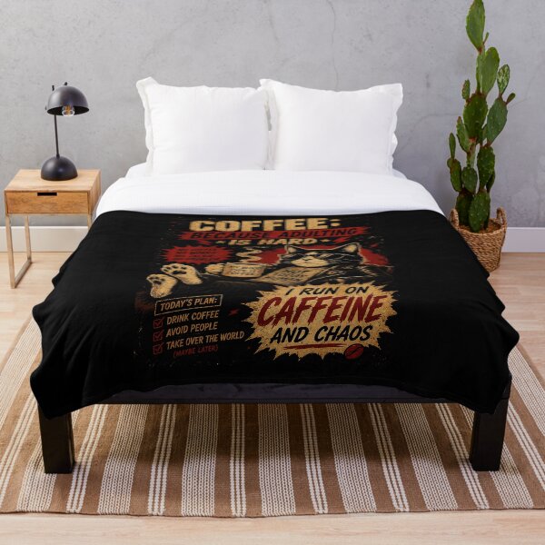 Artikelvorschau, Lustige Kaffeekatze, Vintage-Koffeinchaos, Erwachsenwerden-Humor entworfen und verkauft von Modaozushi216.