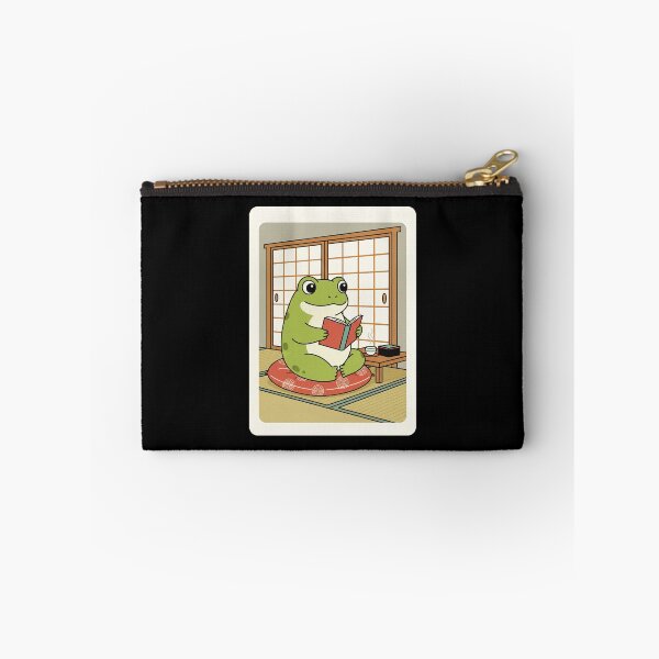 Item preview, Cozy Frog Reading Book in Traditional Japanese Room Scene designed and sold by JordynLadukeg65.
