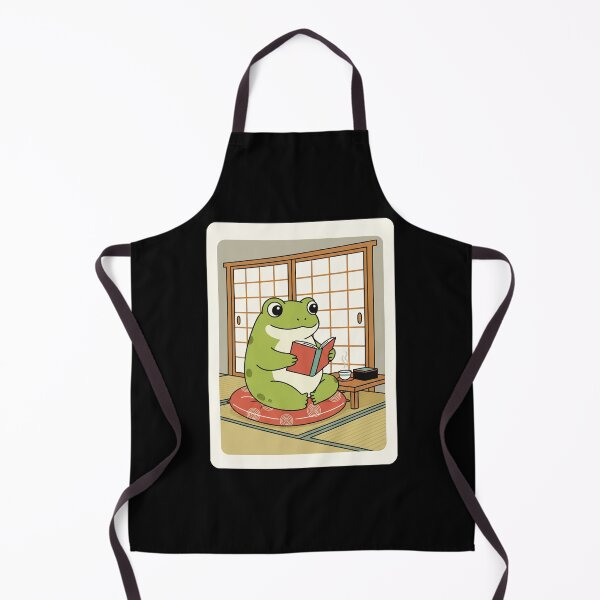 Item preview, Cozy Frog Reading Book in Traditional Japanese Room Scene designed and sold by JordynLadukeg65.