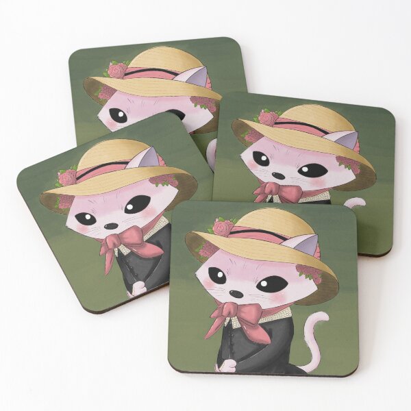 Item preview, Cute Victorian Cat Watercolour Illustration designed and sold by MariOyama.