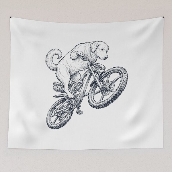 Item preview, Vintage Golden Retriever Riding Bicycle Cycling Bike Dog Lover designed and sold by TerryConnells.