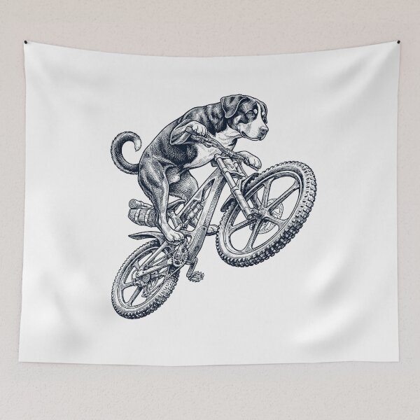 Item preview, Vintage Greater Swiss Mountain Dog Riding Bicycle Cycling Bike Dog Lover designed and sold by TerryConnells.