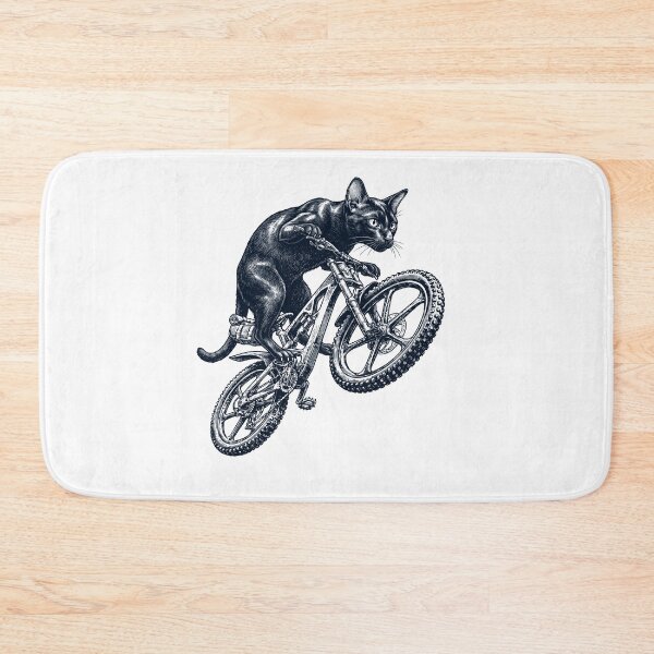 Item preview, Vintage Havana Brown Cat Riding Bicycle Cycling Bike Kitten Lover designed and sold by TerryConnells.