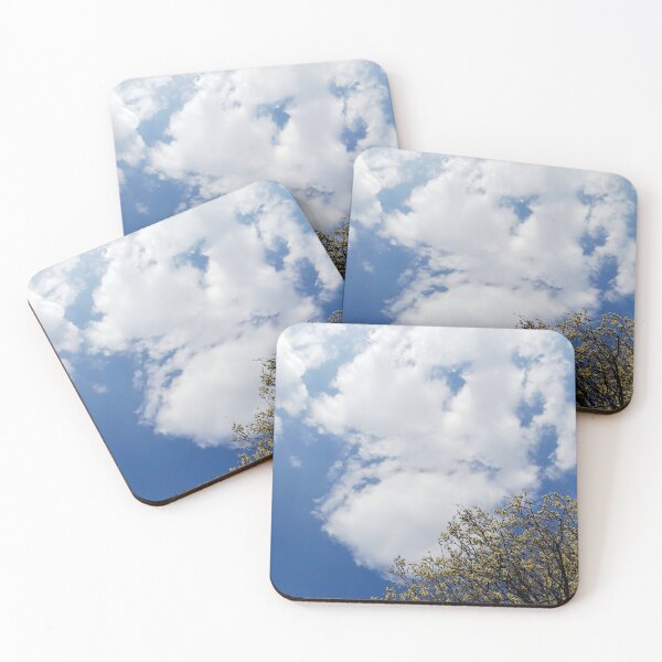 Item preview, Blooming willow tree, blue sky and white clouds designed and sold by Dniprianka.
