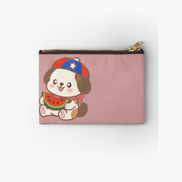 Item preview, Cute Saint Bernard Dog Eating Watermelon with Patriotic 4th of July Hat⁠ designed and sold by Teenidesign .